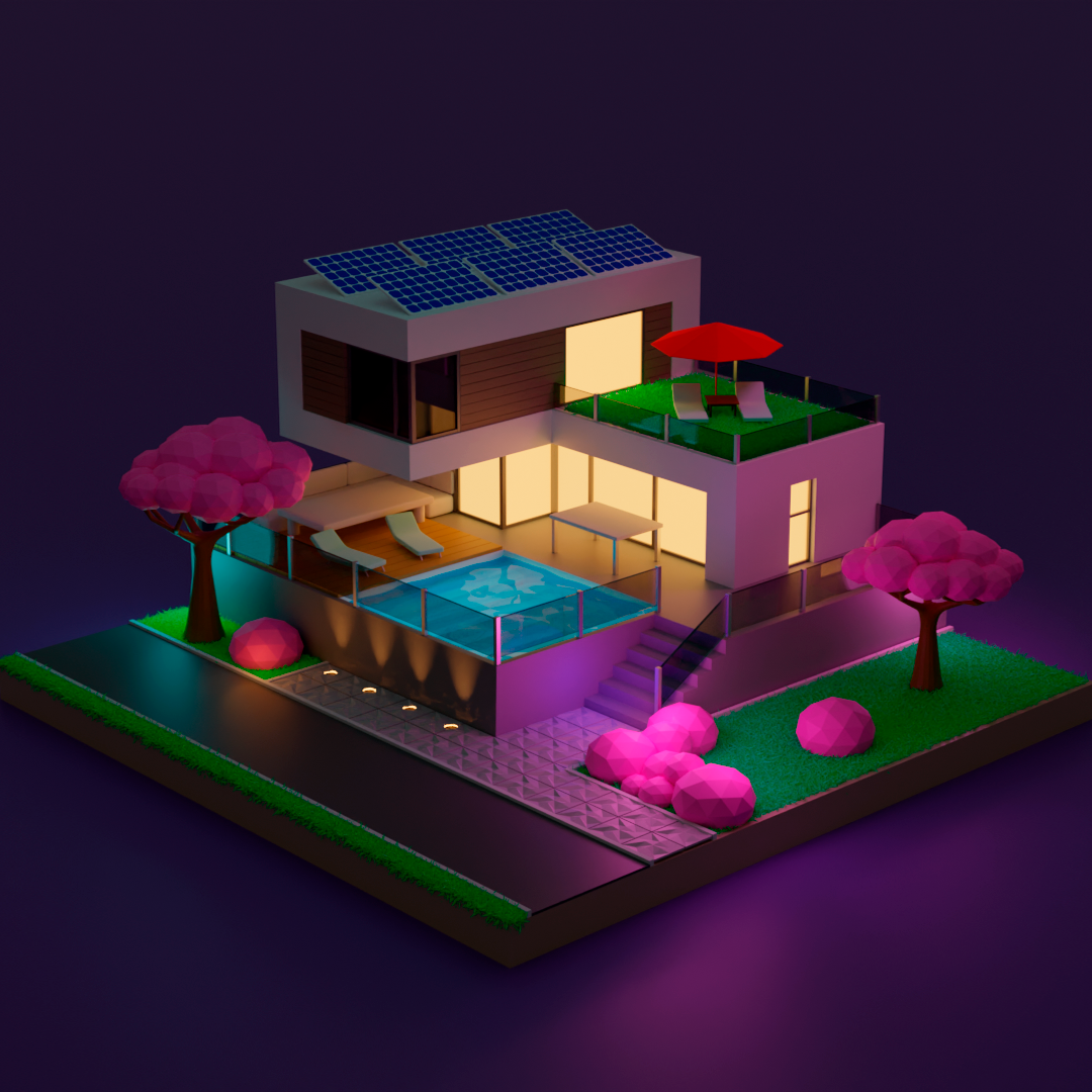 A Modern House (LowPoly) preview image 1